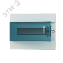 Щит распределительный встраиваемый 12 модулей ЩРв-п-12       пластиковый Mistral41 зеленая прозрачная дверь с  клеммами IP41