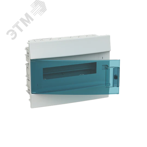 Щит распределительный встраиваемый 12 модулей ЩРв-п-12       пластиковый Mistral41 зеленая прозрачная дверь с  клеммами IP41