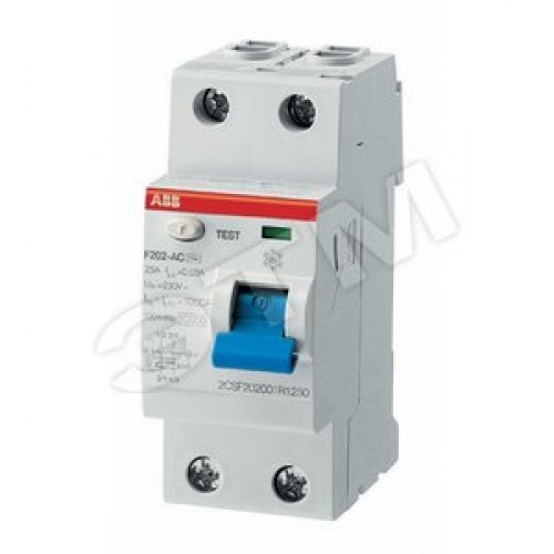 Выключатель дифференциального тока (УЗО) 2п 25А 30мА F202 АС