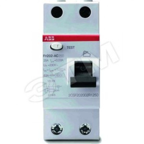 Выключатель дифференциального тока (УЗО) 2п 25А 30мА FH202