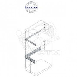 Профиль L=800 H=100 для монтажа аксессуаров(2шт)