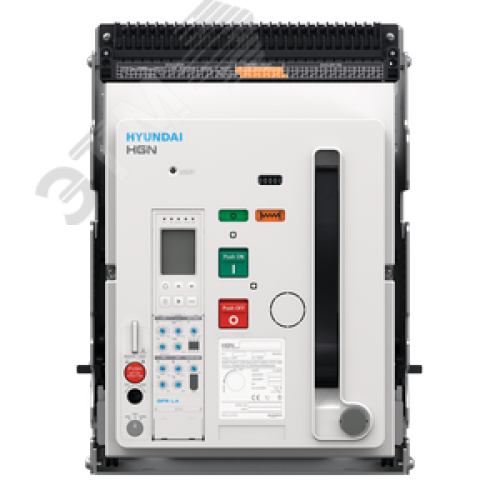 Воздушный выключатель серии HGN, арт. HGN10A3BM0C0S054JBAEL (1000А, 3P, 85кА, выкатной c горизонтальным расположением шин, реле GPR-LP)