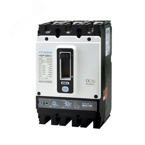 G-MCCB (STANDARD),250AF,HGP250S-G,3 POLE,Electron c Display,FRONT CONNECTION,AUX 1C+ALT 1C,NO OPTION,AC 50/60HZ,250A,STANDARD,STANDARD