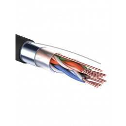 Витая пара F/UTP CAT5e PE 4PR 24AWG OUT SOLID     черный 305м