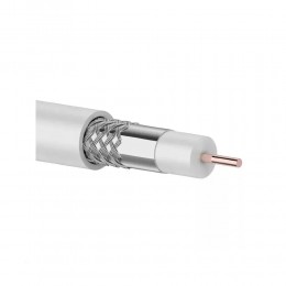 Кабель коаксиальный RG-6U 75 Ом CCS/A l/Al 48% бухта 100м белый