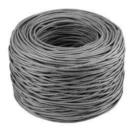Витая пара U/UTP 4PR 24AWG CCA CAT5e PVC IN серый 305 м
