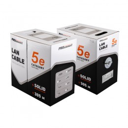 Витая пара U/UTP 4PR 24AWG CCA CAT5e PVC IN серый 305 м