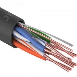 Витая пара U/UTP 4PR 24AWG CCA CAT5e PE OUT черный 305 м
