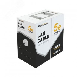 Витая пара U/UTP 4PR 24AWG CCA CAT5e PE OUT черный 305 м