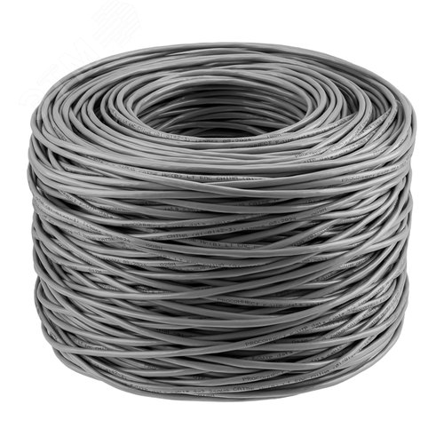 Витая пара F/UTP 4PR 24AWG CCA CAT5e PVC IN серый
