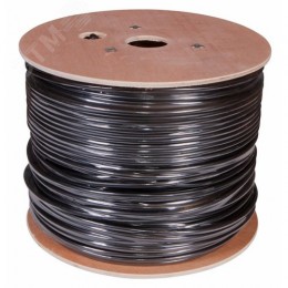 Витая пара F/UTP 4PR 24AWG CCA CAT5e PE OUT черный 305 м