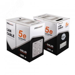 Витая пара U/UTP 4PR 24AWG CCA CAT5e PVC IN серый 305 м