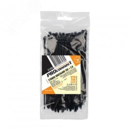 Хомут-стяжка кабельная нейлоновая PROconnect 150x2,5 мм, черная, 100 шт