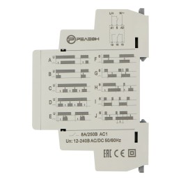 Реле времени многофункциональное, 1 переключающий контакт 8А (12-240 AC/DC)