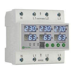 Реле контроля напряжения и тока 3L 400В AC 63А
