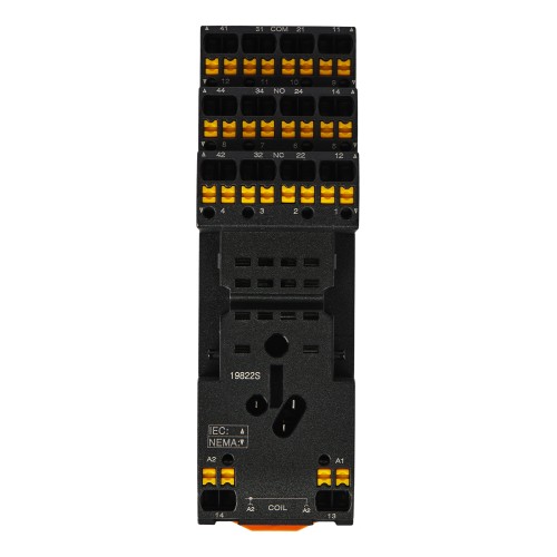 Розетка с push in клеммами для реле RP4.34 и модуля PM8, 10А