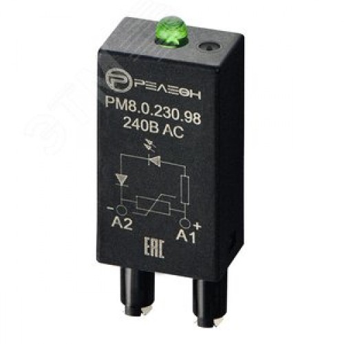 Модуль индикации и защиты, LED + Варистор, 240В AC/DC