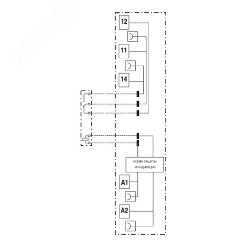 Модуль интерфейсный реле, 1 перекидной контакт 6А 230В AC/DC, винтовые зажимы