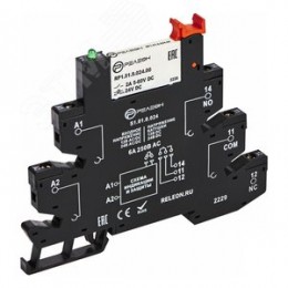 Модуль интерфейсный реле, 1 перекидной контакт 6А, 24В AC/DC, винтовые зажимы