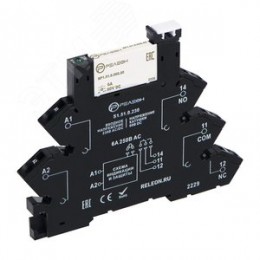 Модуль интерфейсный реле, 1 перекидной контакт 6А 230В AC/DC пружинные зажимы