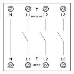 Реле контроля напряжения и тока 3L 400В AC 63А