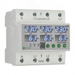 Реле контроля напряжения и тока 3L 400В AC 63А