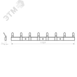 Соединитель шинный для розеток S2, 8 полюсов