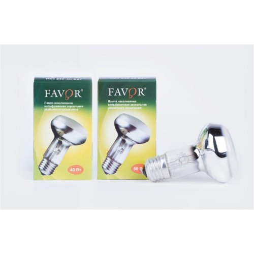 Лампа накаливания ЗК 60вт R63 230B Е27 Favor
