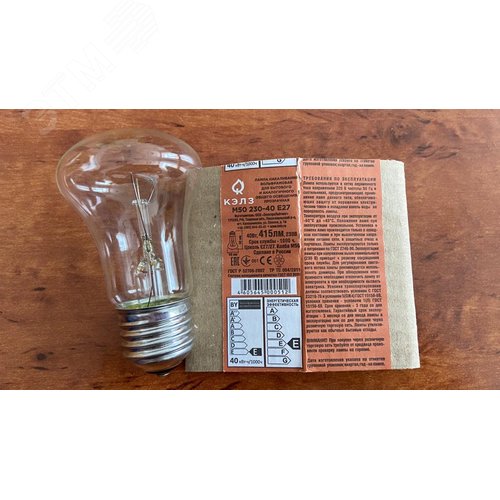 Лампа накаливания 230- 40вт Е27/М50 Гриб
