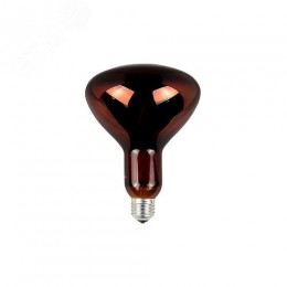 Лампа-термоизлучатель ИКЗК 220-250 E27 R127 цвет.гофр. красная Калашниково