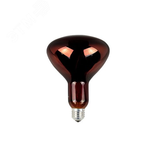 Лампа-термоизлучатель ИКЗК 220-250 E27 R127 цвет.гофр. красная Калашниково