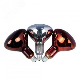 Лампа-термоизлучатель ИКЗ 220-250 E27 R127 цвет.гофр. белая Калашниково