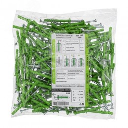 Дюбель-гвоздь 6х60 грибовидная манжета (200 шт)