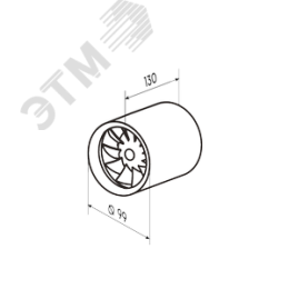 Вентилятор осевой канальный D100
