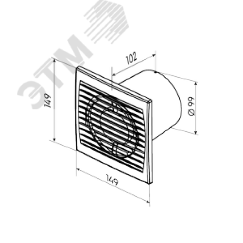 Вентилятор осевой с низким уровнем шума D100