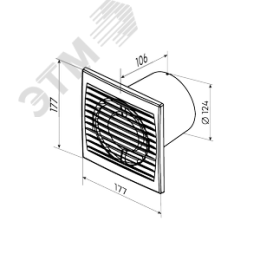 Вентилятор осевой с низким уровнем шума D125