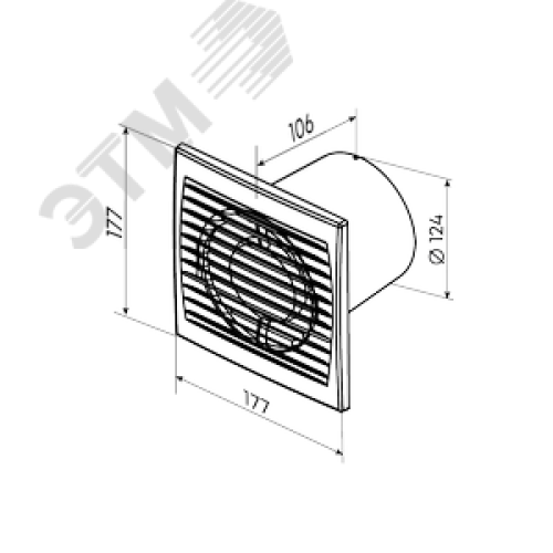 Вентилятор осевой с низким уровнем шума D125