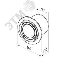 Вентилятор осевой вытяжной 100