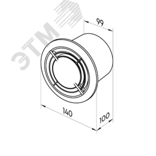 Вентилятор осевой вытяжной 100