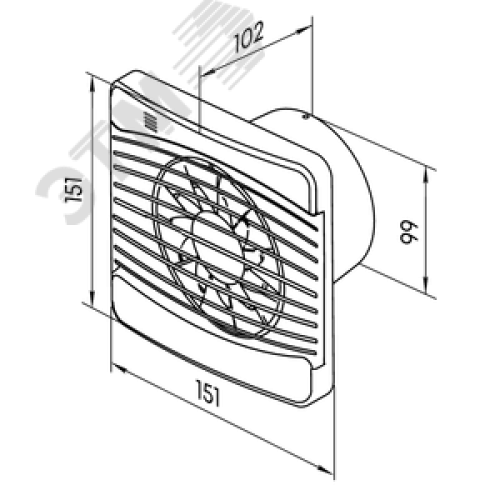 Вентилятор осевой вытяжной 100