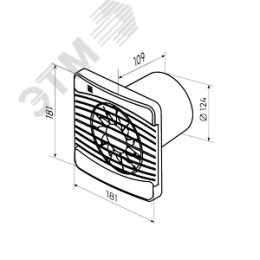 Вентилятор осевой вытяжной 125