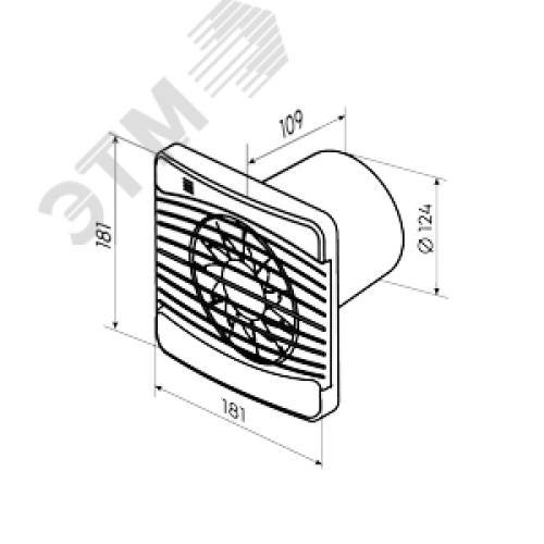 Вентилятор осевой вытяжной 125 TURBO