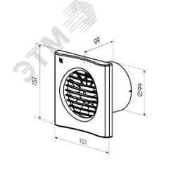 Вентилятор осевой с низким уровнем шума 100 V