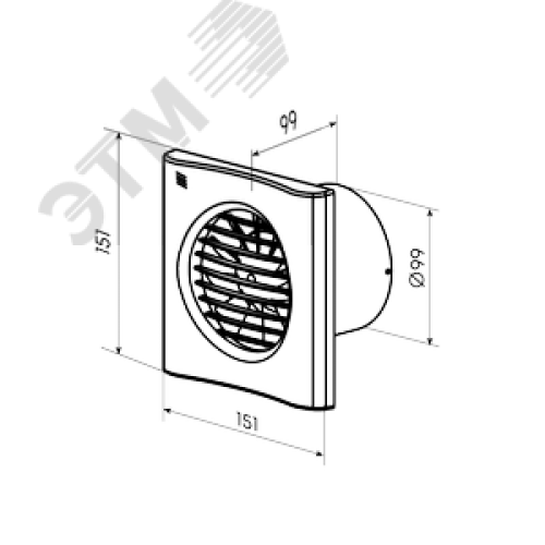 Вентилятор осевой с низким уровнем шума 100 V