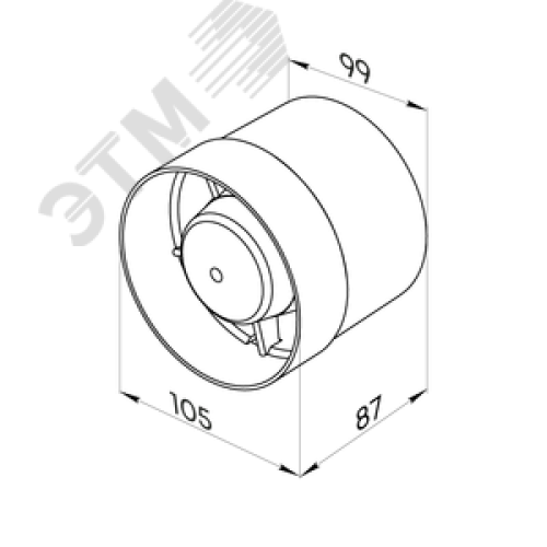 Вентилятор осевой канальный 100 TURBO