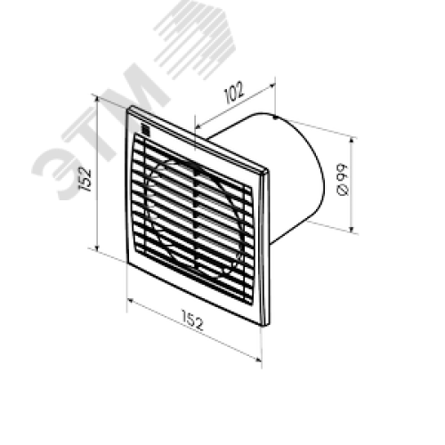 Вентилятор осевой 100 TURBO