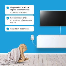 Реле напряжения розеточное, 16А, красная индикация