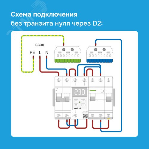 Реле напряжения D2-32 red 32 А