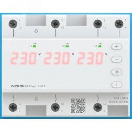 Реле напряжения D6-63 red 63 А