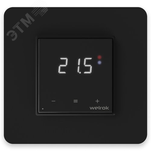 Терморегулятор для теплого пола умный, сенсорный, с Wi-fi, черный